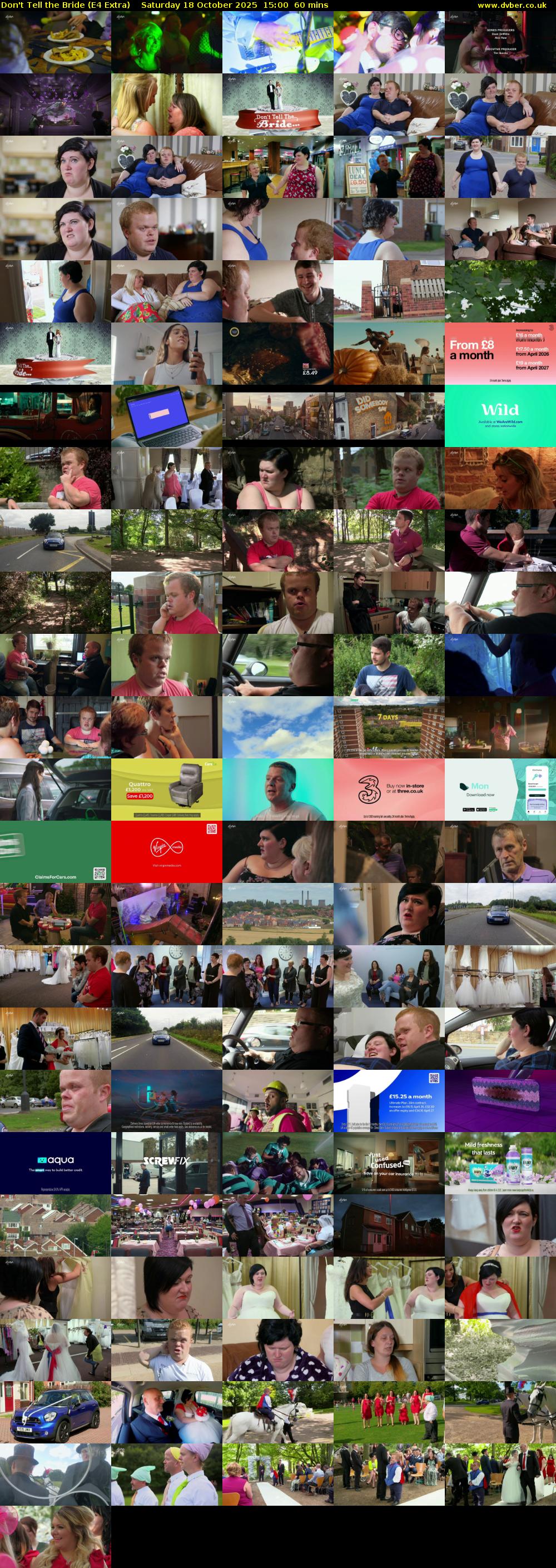 Don't Tell the Bride (E4 Extra) Saturday 18 October 2025 15:00 - 16:00