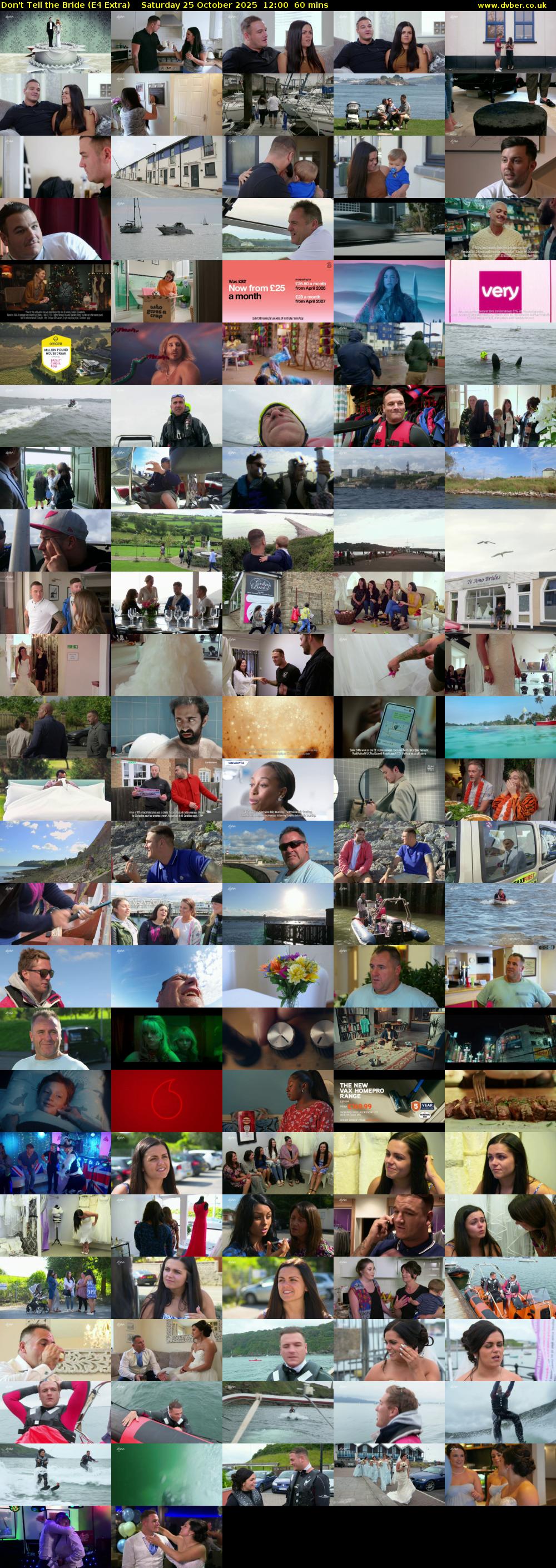 Don't Tell the Bride (E4 Extra) Saturday 25 October 2025 12:00 - 13:00