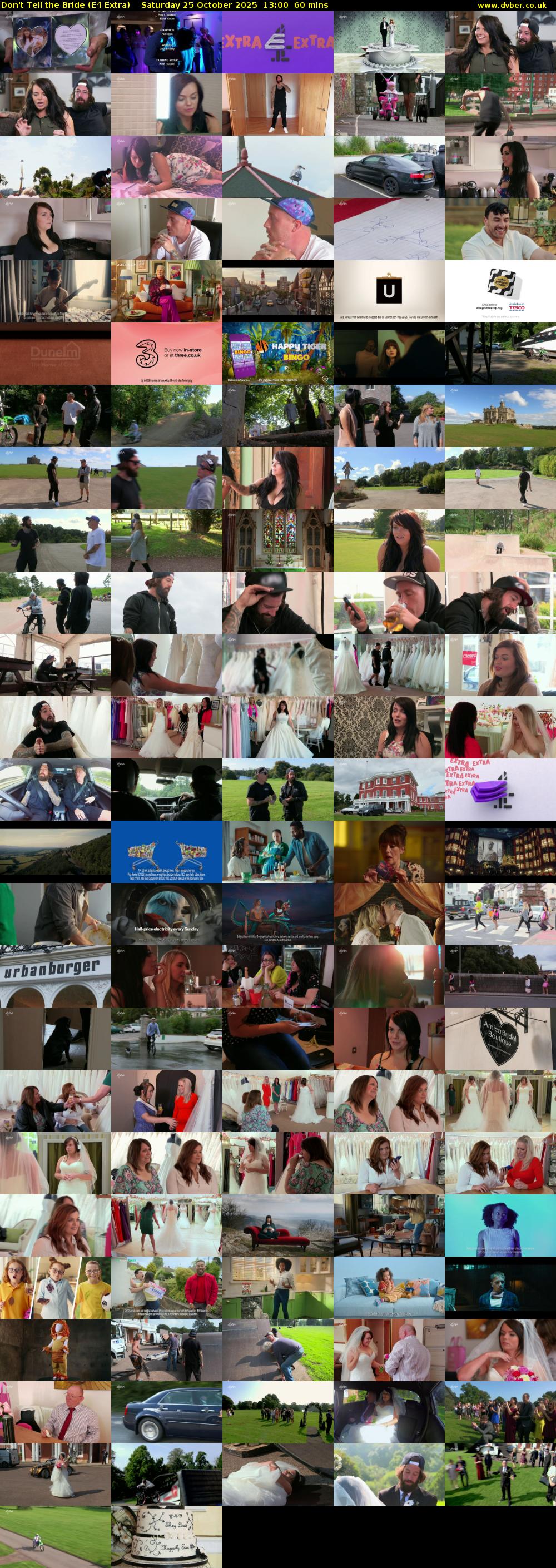 Don't Tell the Bride (E4 Extra) Saturday 25 October 2025 13:00 - 14:00