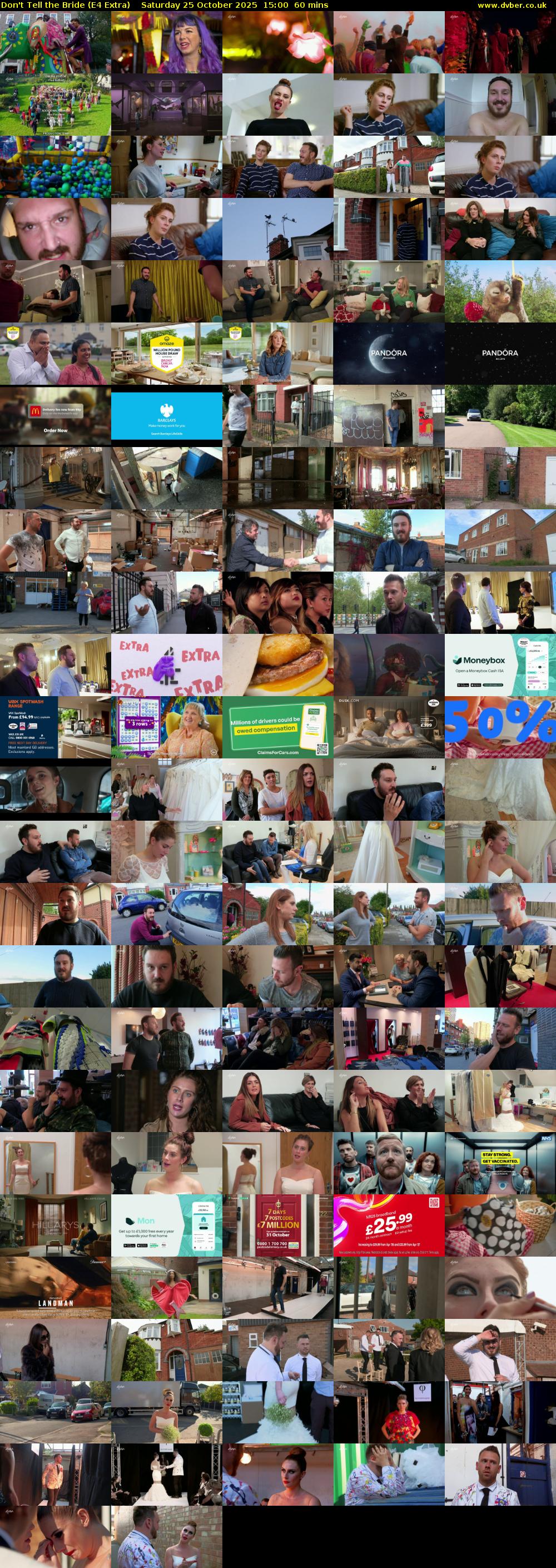 Don't Tell the Bride (E4 Extra) Saturday 25 October 2025 15:00 - 16:00