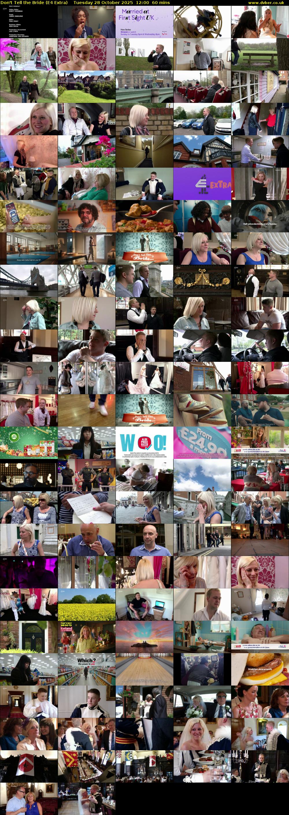 Don't Tell the Bride (E4 Extra) Tuesday 28 October 2025 12:00 - 13:00