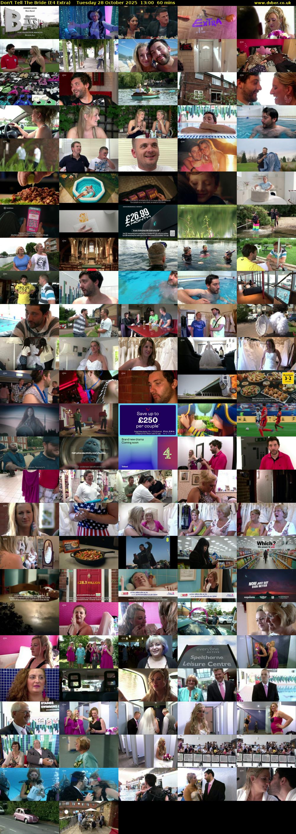 Don't Tell the Bride (E4 Extra) Tuesday 28 October 2025 13:00 - 14:00