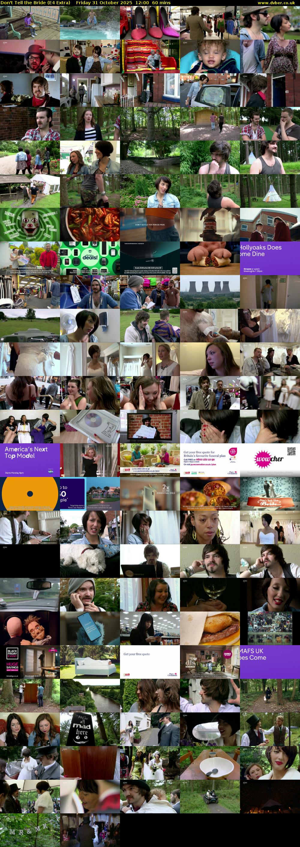 Don't Tell the Bride (E4 Extra) Friday 31 October 2025 12:00 - 13:00