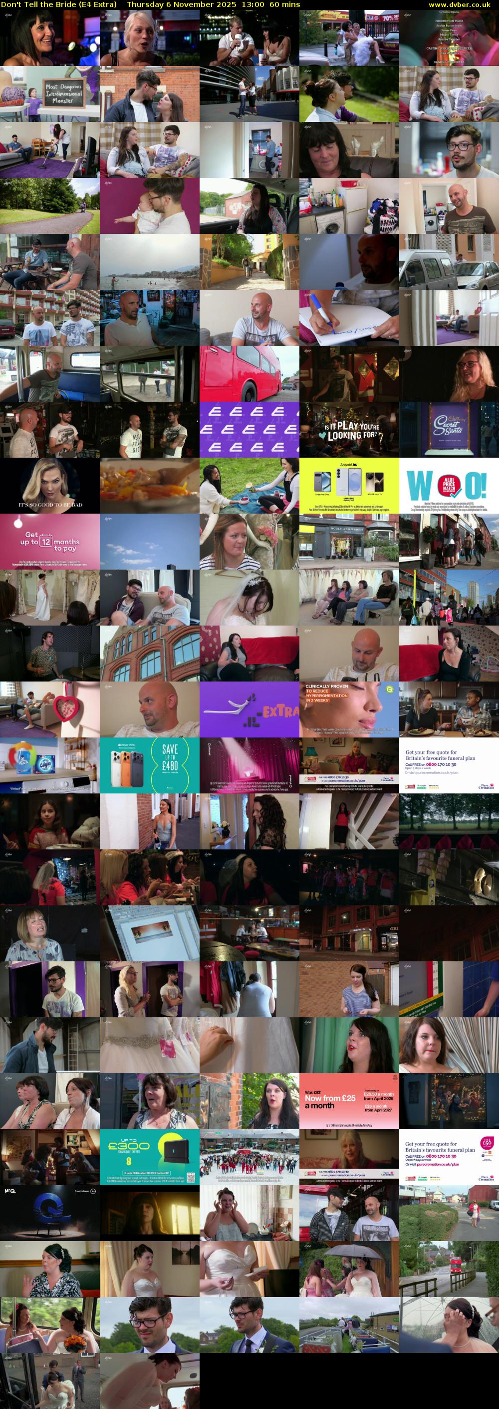 Don't Tell the Bride (E4 Extra) Thursday 6 November 2025 13:00 - 14:00