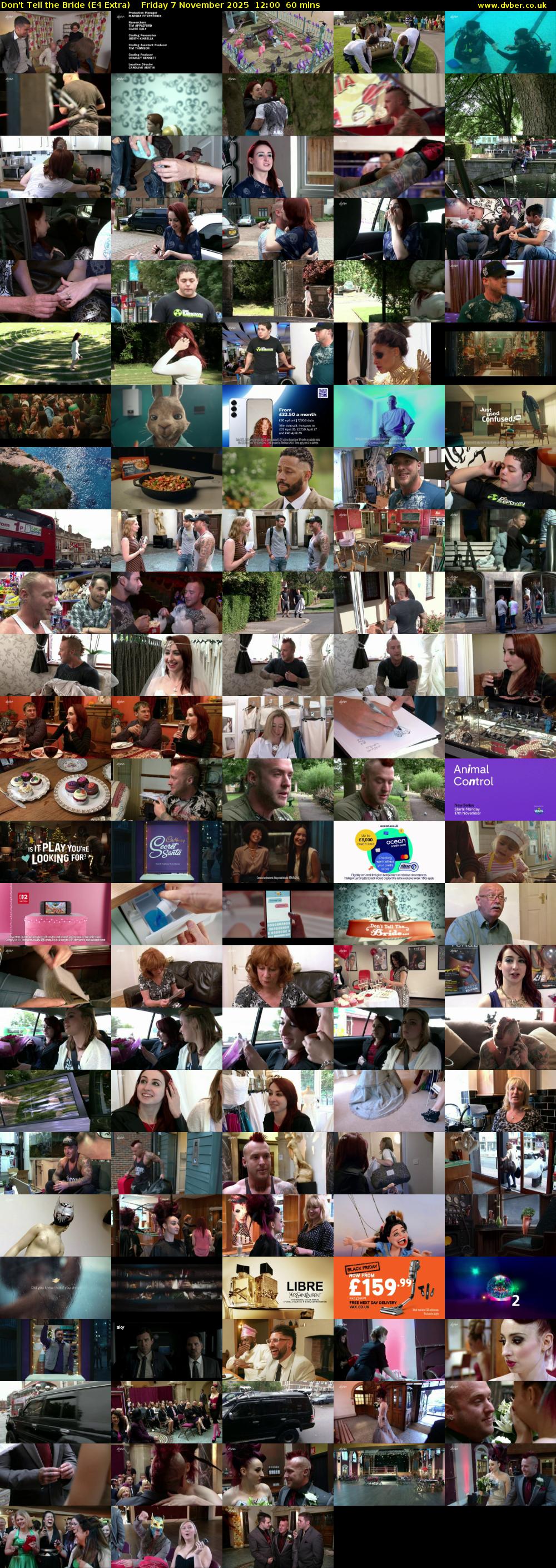 Don't Tell the Bride (E4 Extra) Friday 7 November 2025 12:00 - 13:00