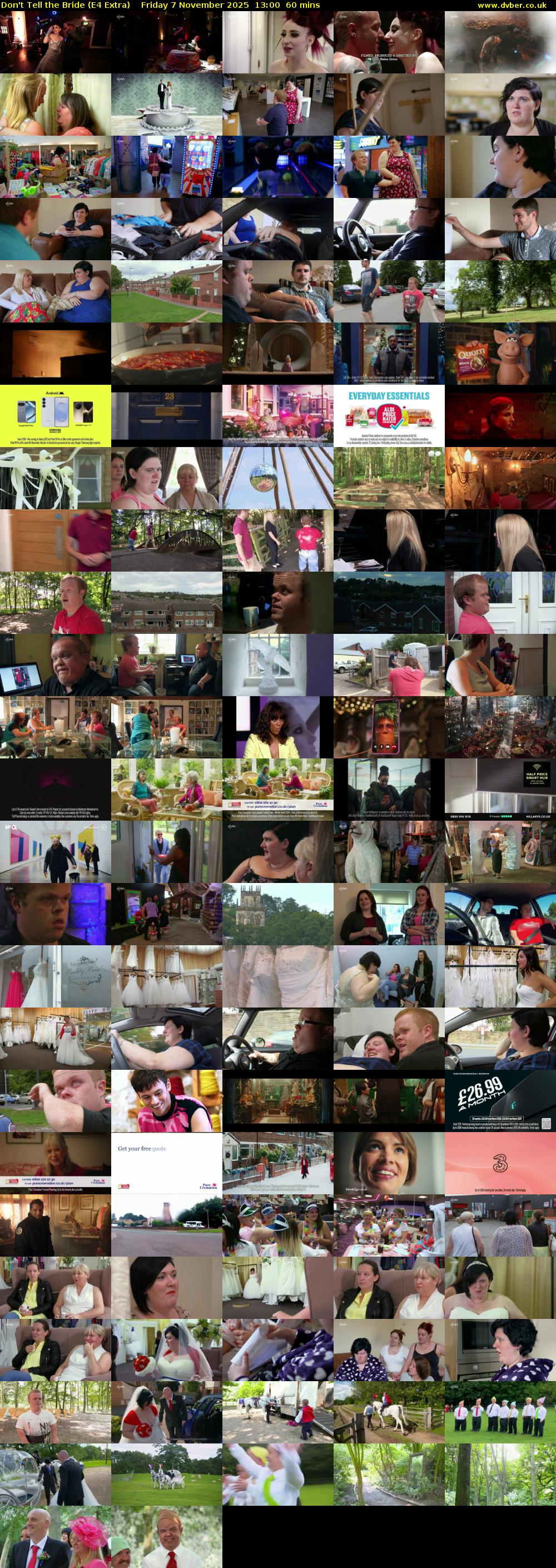 Don't Tell the Bride (E4 Extra) Friday 7 November 2025 13:00 - 14:00