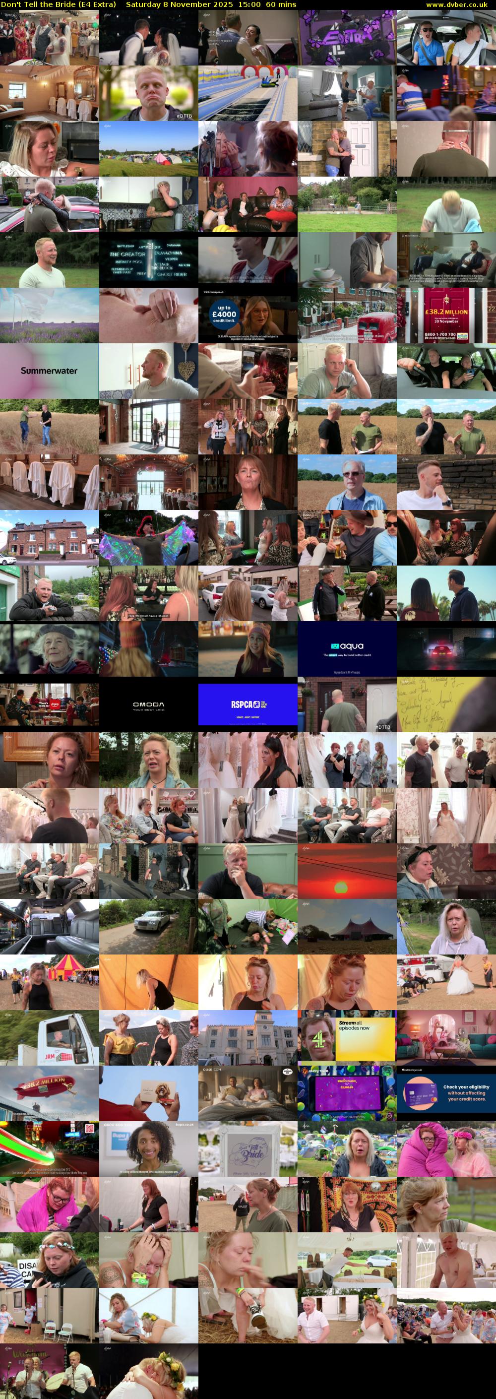 Don't Tell the Bride (E4 Extra) Saturday 8 November 2025 15:00 - 16:00