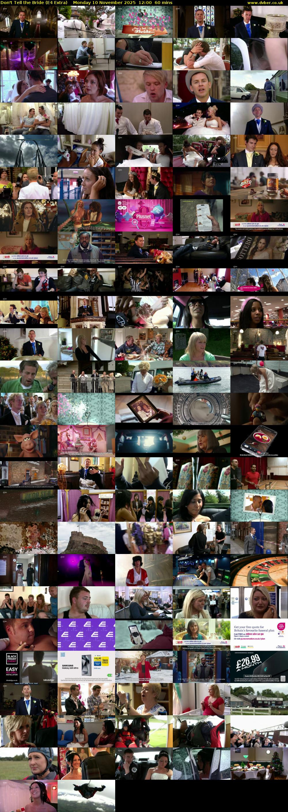 Don't Tell the Bride (E4 Extra) Monday 10 November 2025 12:00 - 13:00