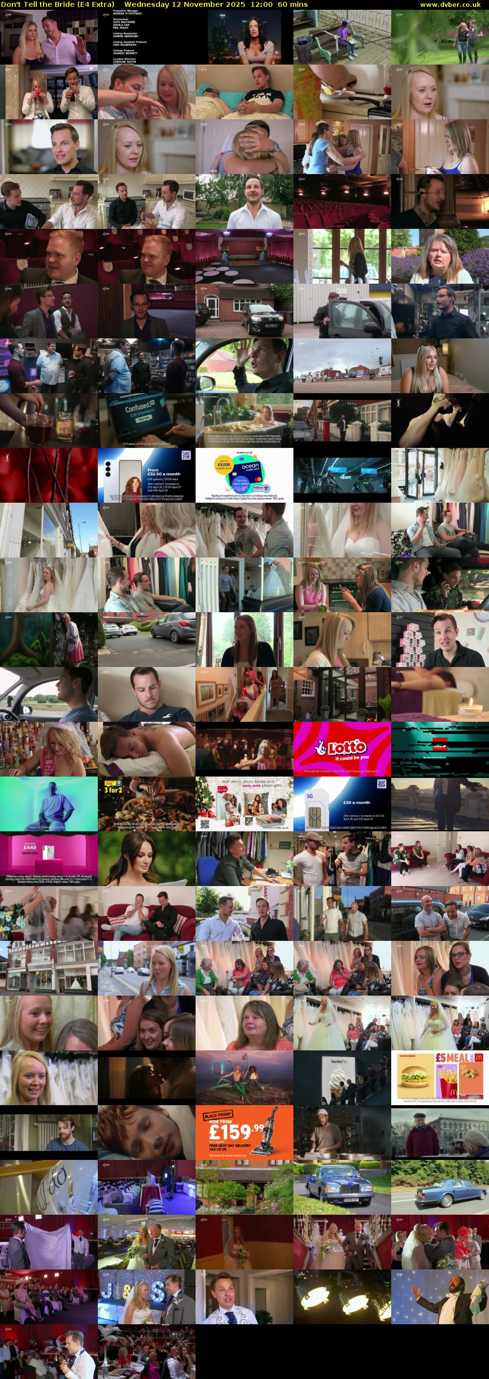 Don't Tell the Bride (E4 Extra) Wednesday 12 November 2025 12:00 - 13:00