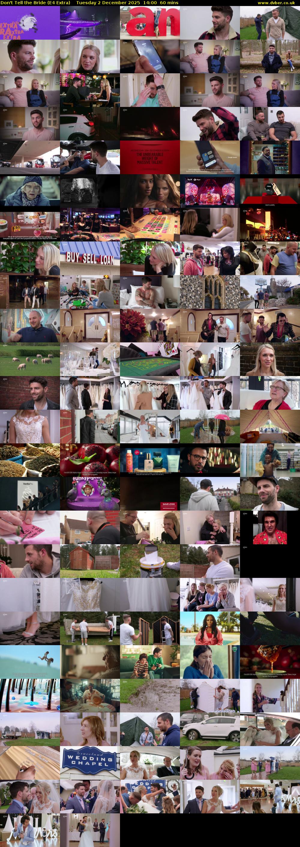 Don't Tell the Bride (E4 Extra) Tuesday 2 December 2025 14:00 - 15:00