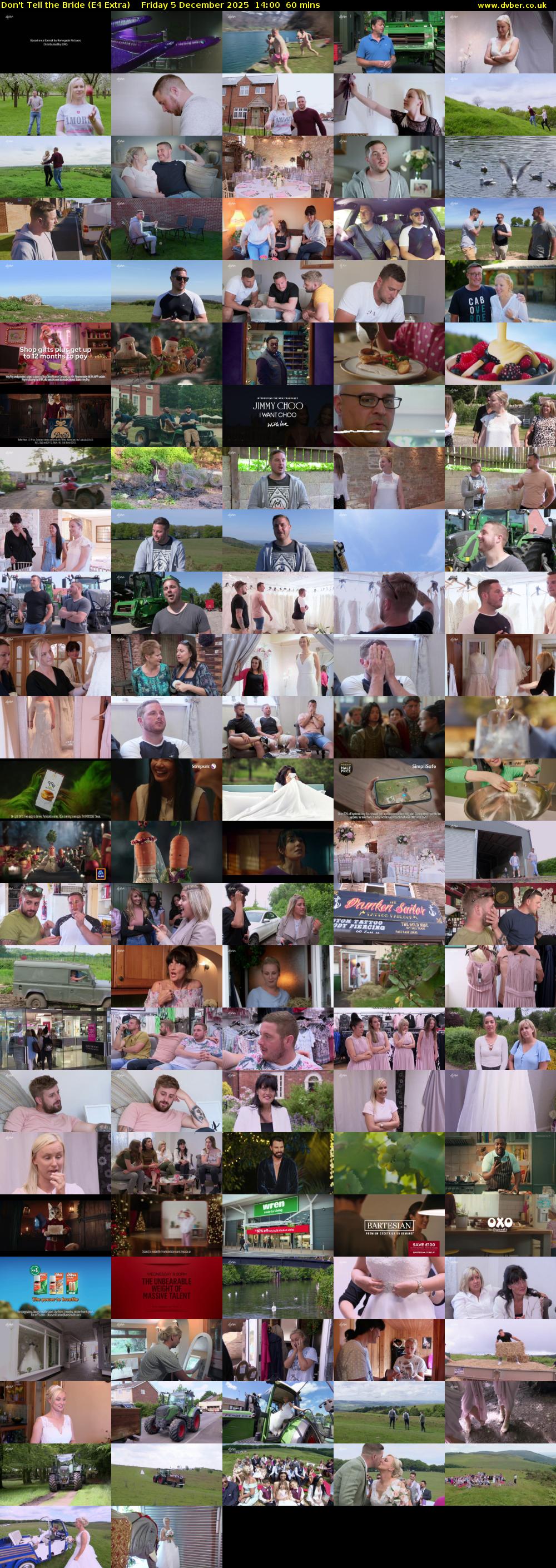 Don't Tell the Bride (E4 Extra) Friday 5 December 2025 14:00 - 15:00