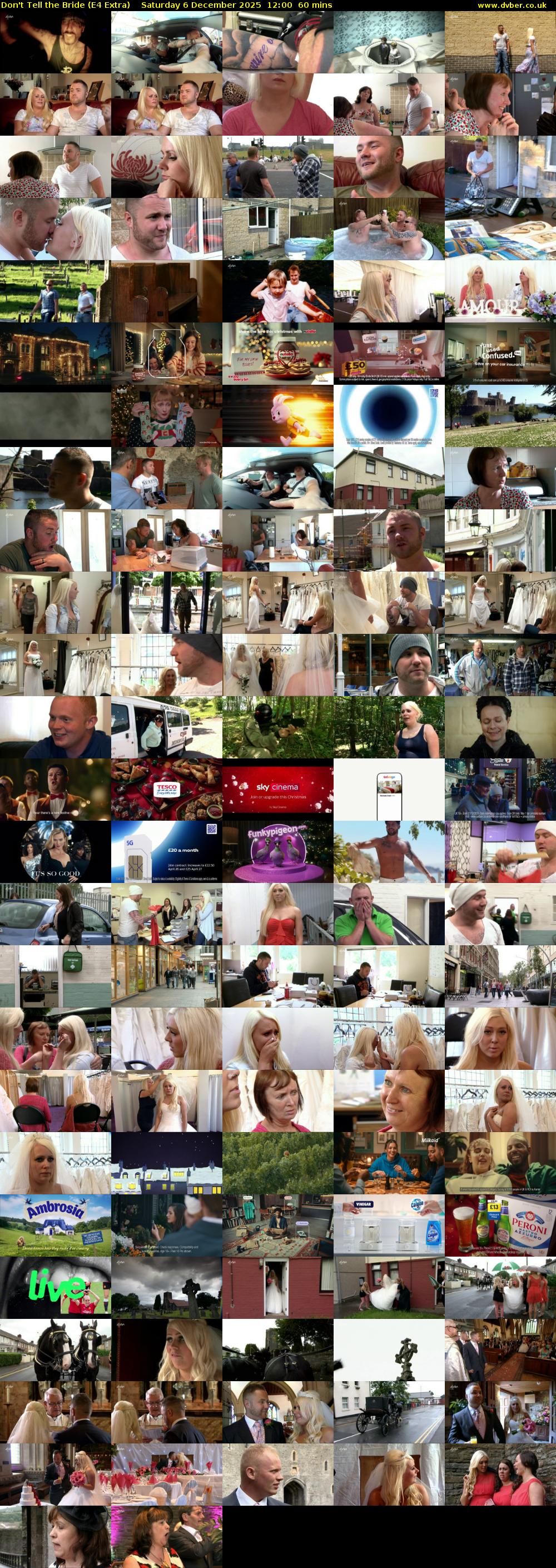 Don't Tell the Bride (E4 Extra) Saturday 6 December 2025 12:00 - 13:00