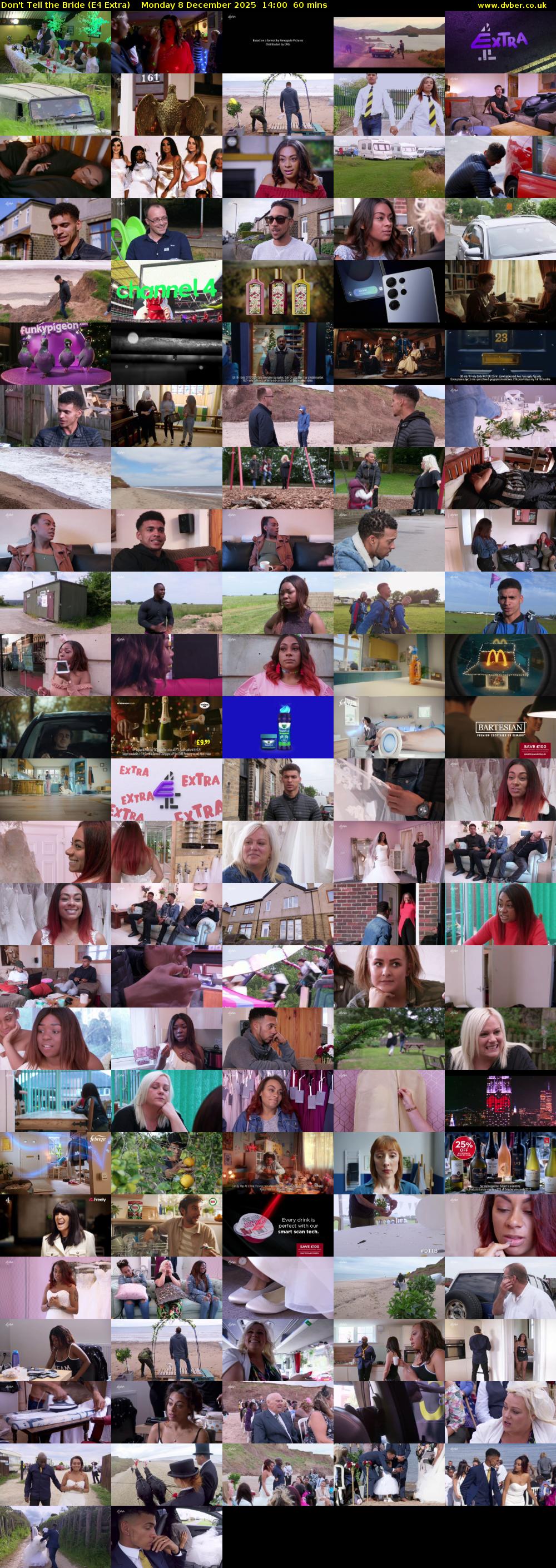 Don't Tell the Bride (E4 Extra) Monday 8 December 2025 14:00 - 15:00
