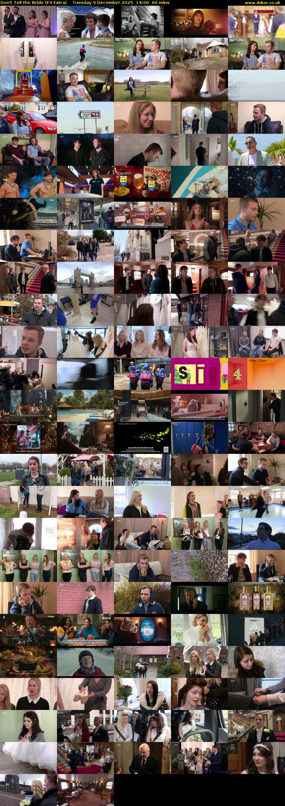 Don't Tell the Bride (E4 Extra) Tuesday 9 December 2025 14:00 - 15:00