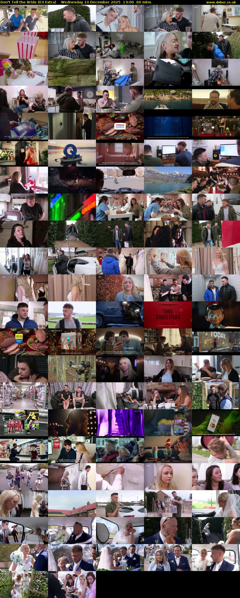 Don't Tell the Bride (E4 Extra) Wednesday 10 December 2025 13:00 - 14:00