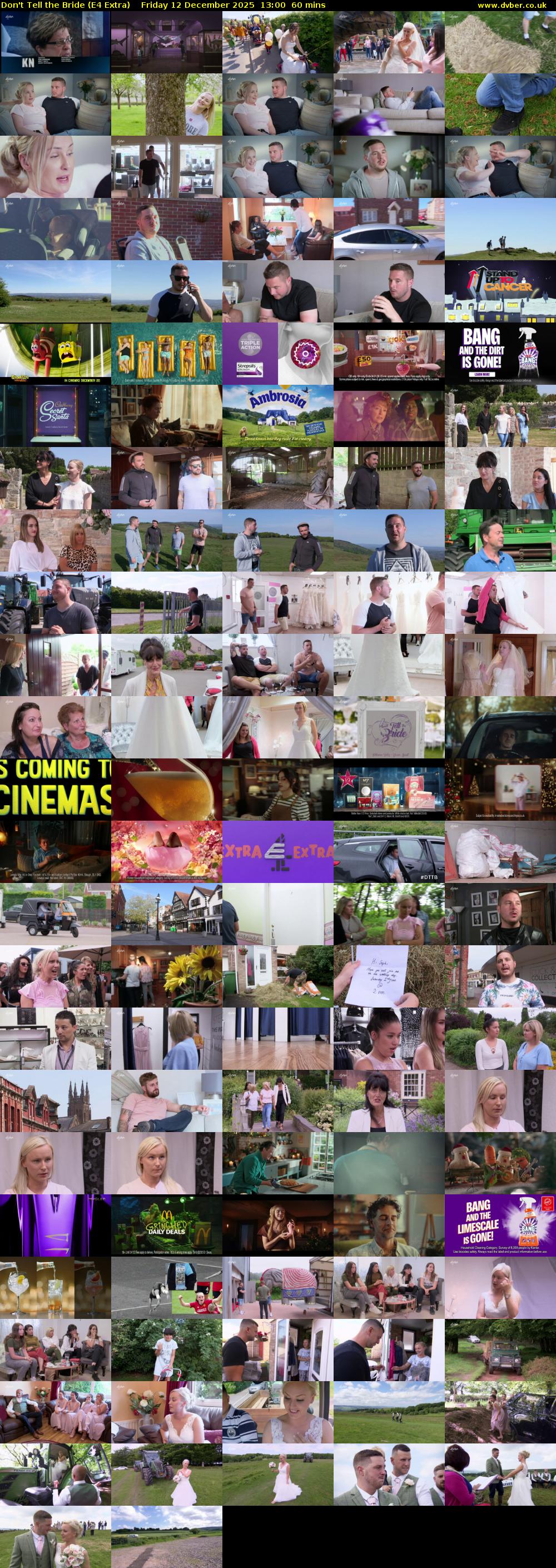 Don't Tell the Bride (E4 Extra) Friday 12 December 2025 13:00 - 14:00