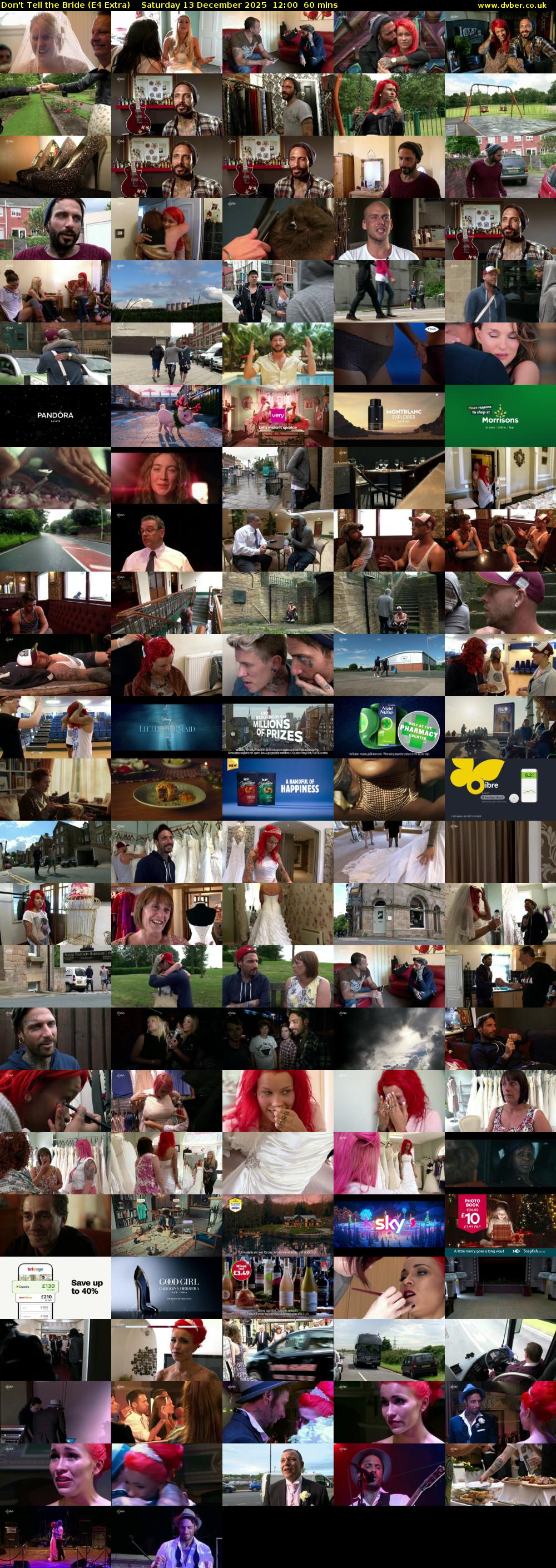 Don't Tell the Bride (E4 Extra) Saturday 13 December 2025 12:00 - 13:00