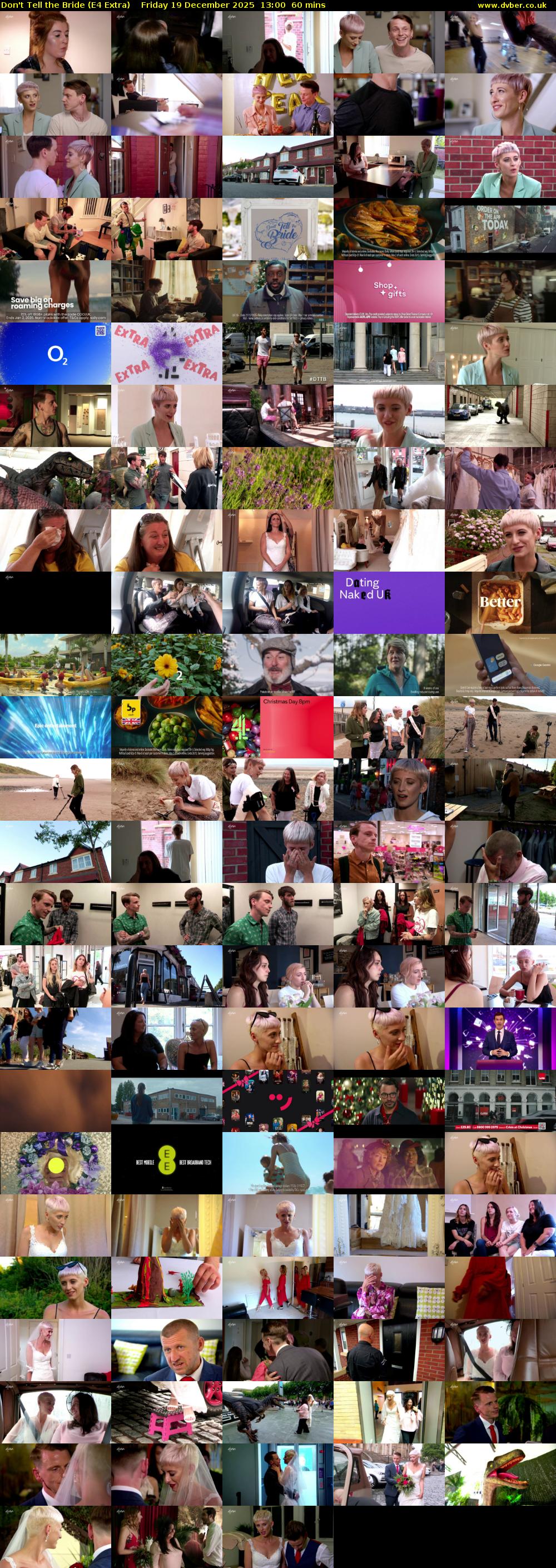 Don't Tell the Bride (E4 Extra) Friday 19 December 2025 13:00 - 14:00