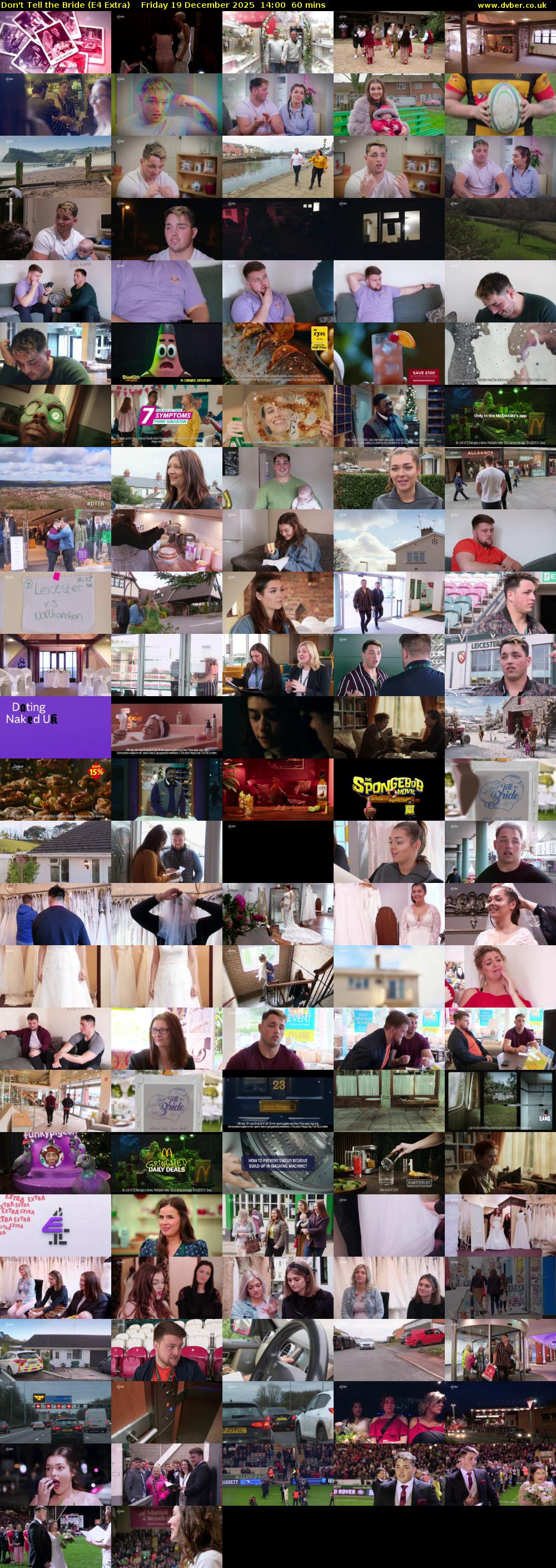 Don't Tell the Bride (E4 Extra) Friday 19 December 2025 14:00 - 15:00