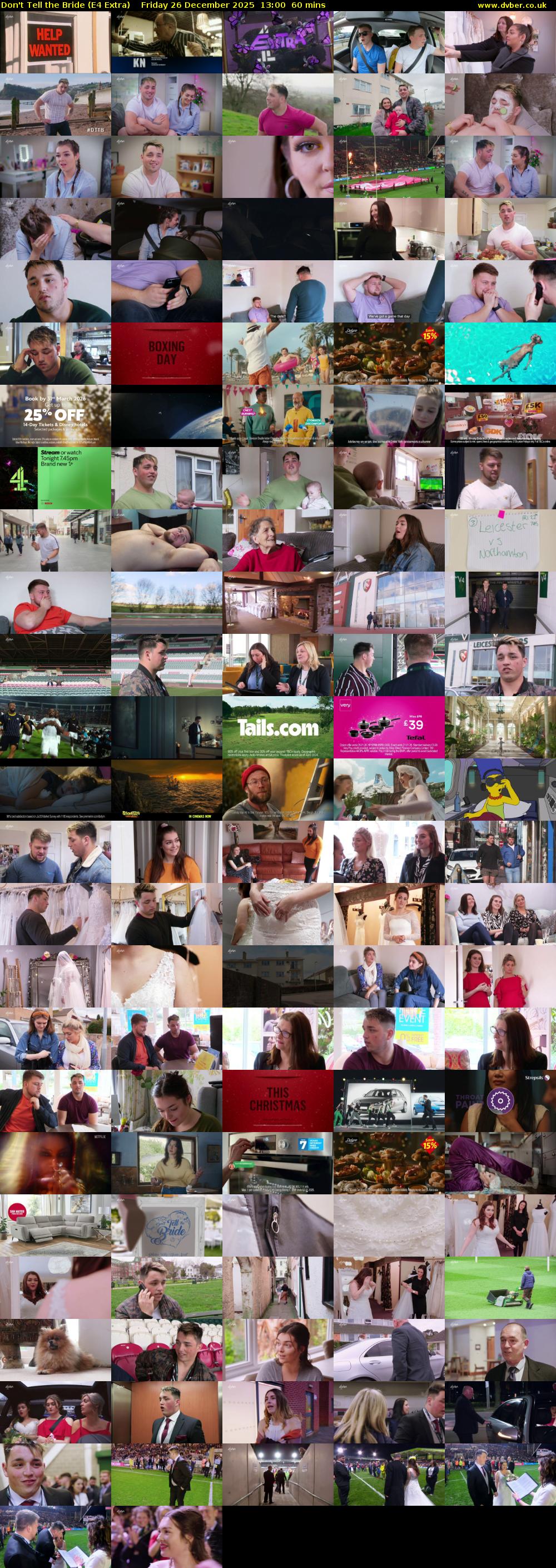 Don't Tell the Bride (E4 Extra) Friday 26 December 2025 13:00 - 14:00