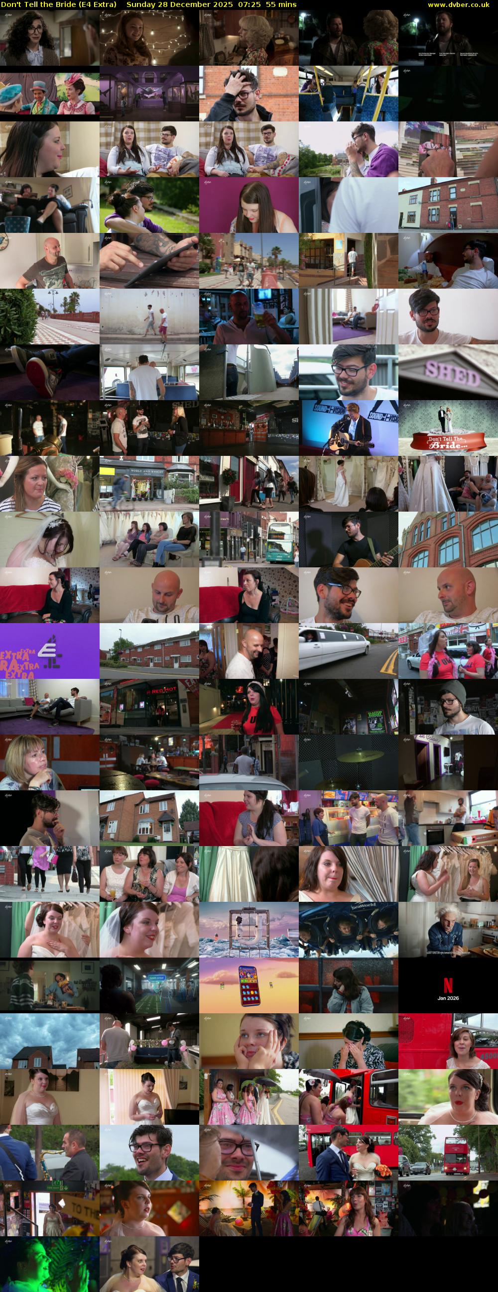 Don't Tell the Bride (E4 Extra) Sunday 28 December 2025 07:25 - 08:20