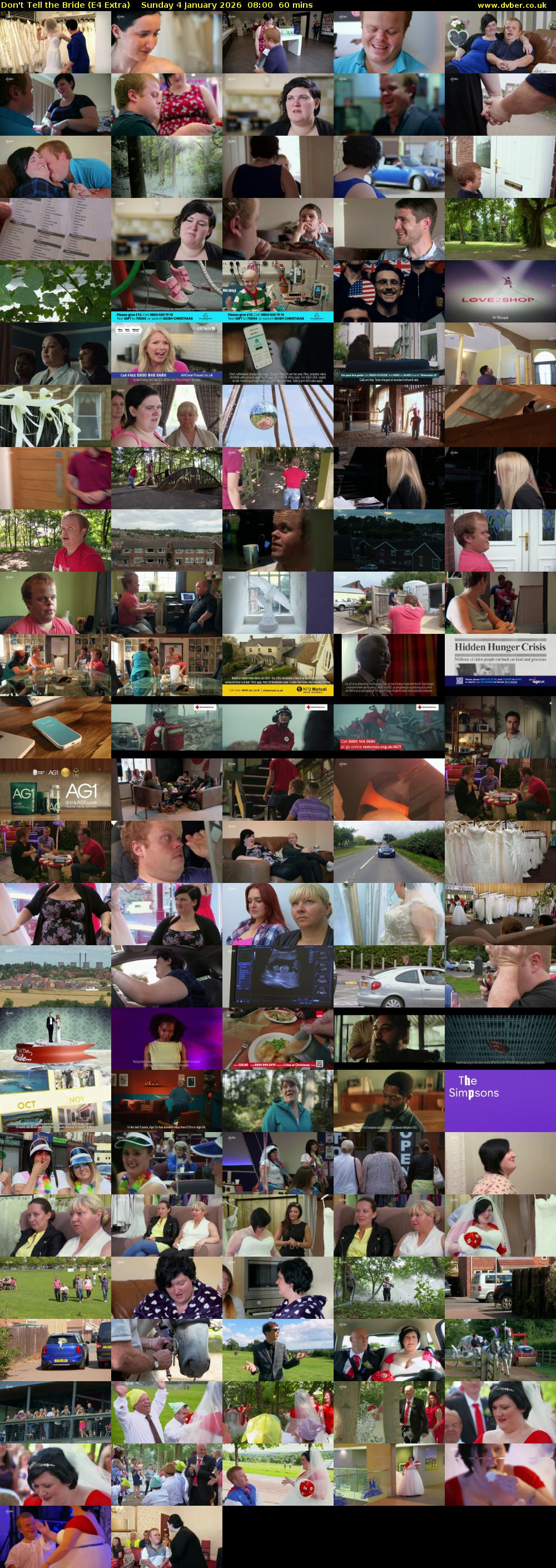 Don't Tell the Bride (E4 Extra) Sunday 4 January 2026 08:00 - 09:00