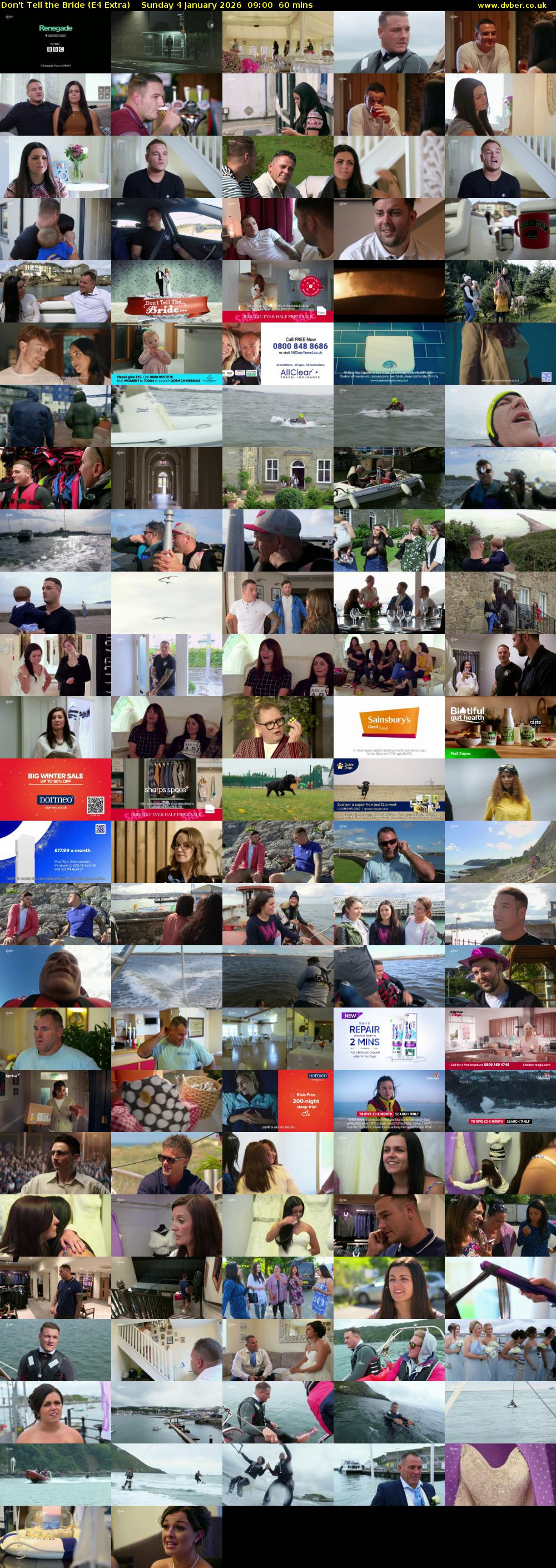 Don't Tell the Bride (E4 Extra) Sunday 4 January 2026 09:00 - 10:00