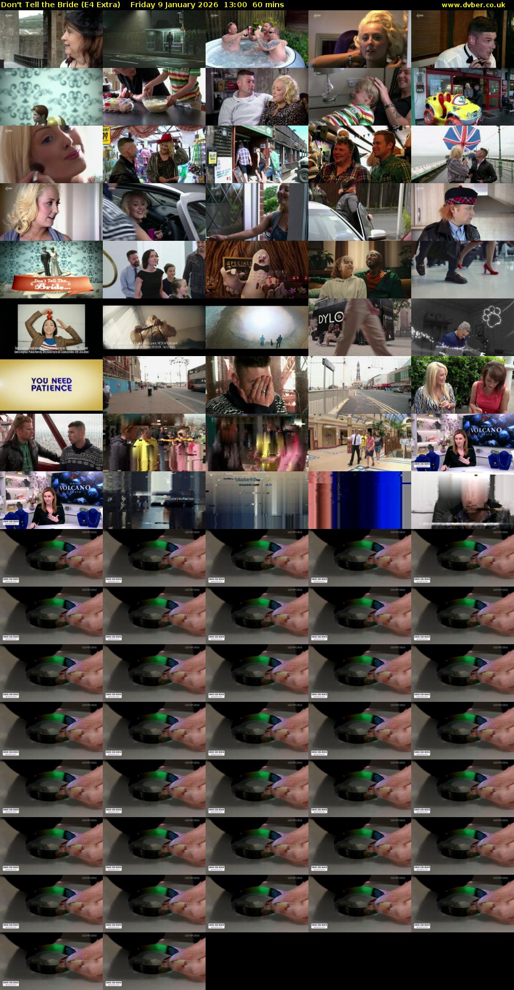 Don't Tell the Bride (E4 Extra) Friday 9 January 2026 13:00 - 14:00