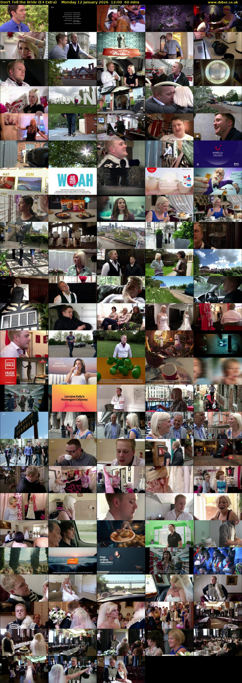 Don't Tell the Bride (E4 Extra) Monday 12 January 2026 12:00 - 13:00