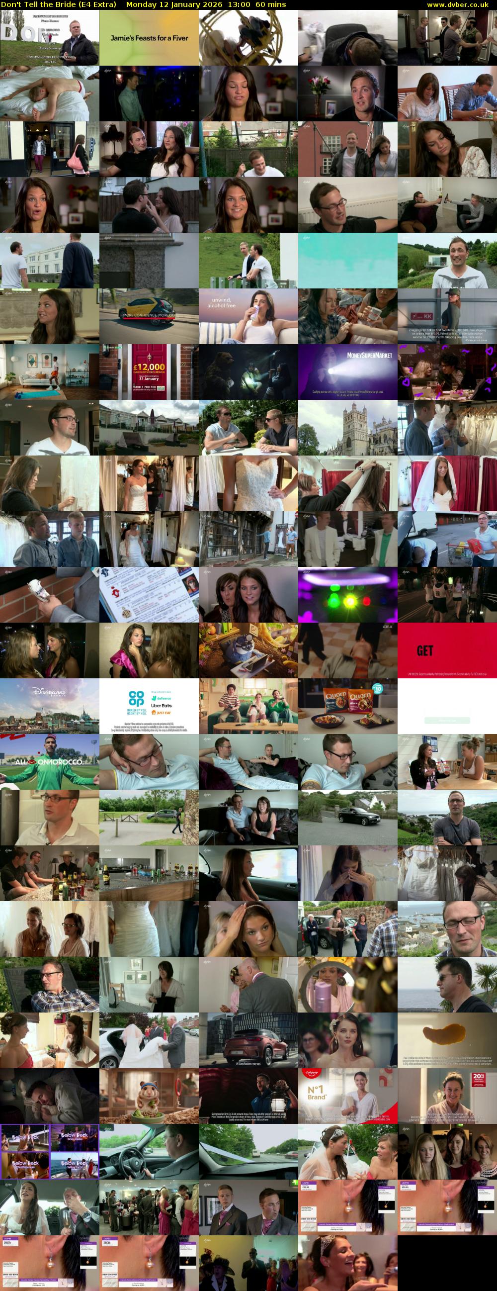 Don't Tell the Bride (E4 Extra) Monday 12 January 2026 13:00 - 14:00