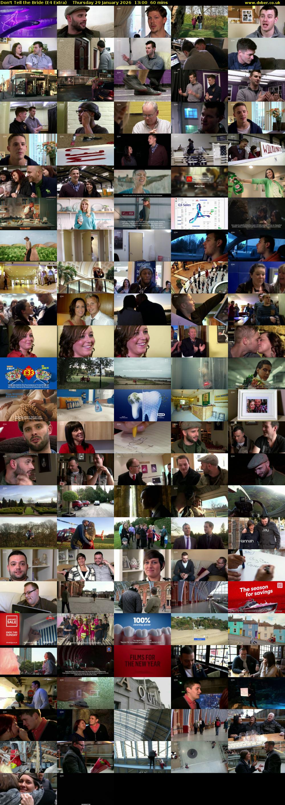 Don't Tell the Bride (E4 Extra) Thursday 29 January 2026 13:00 - 14:00