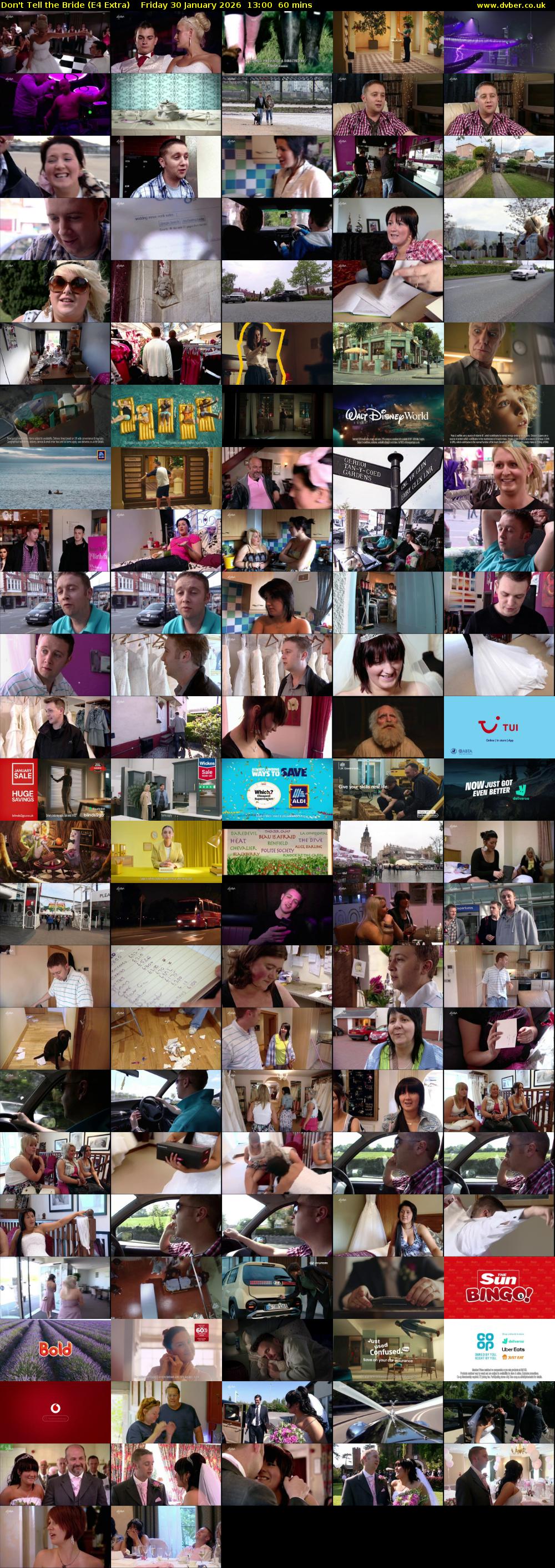 Don't Tell the Bride (E4 Extra) Friday 30 January 2026 13:00 - 14:00