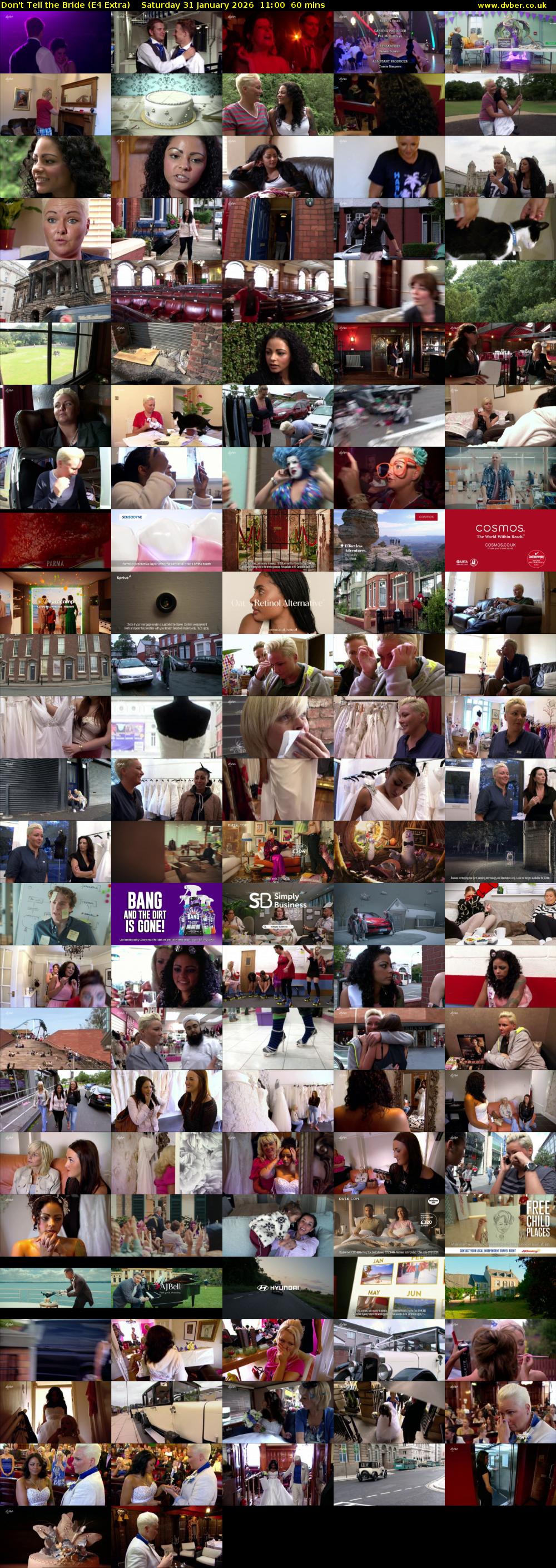 Don't Tell the Bride (E4 Extra) Saturday 31 January 2026 11:00 - 12:00