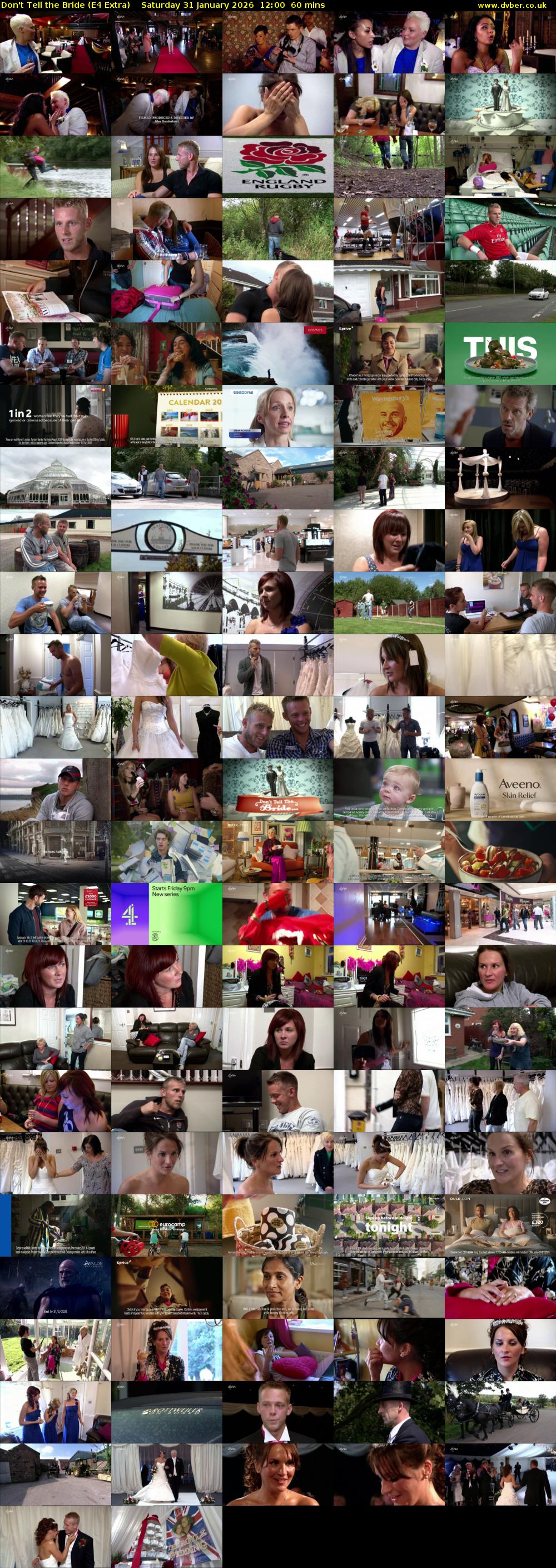 Don't Tell the Bride (E4 Extra) Saturday 31 January 2026 12:00 - 13:00