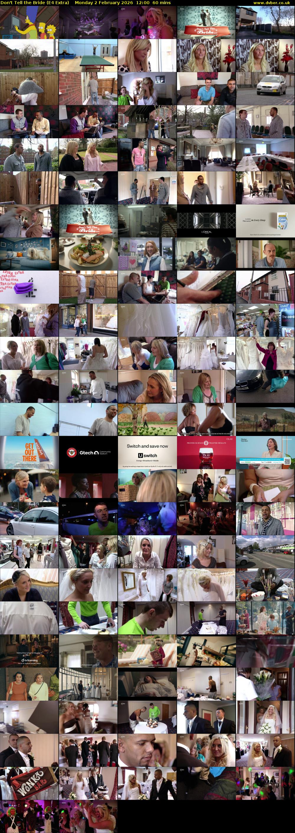 Don't Tell the Bride (E4 Extra) Monday 2 February 2026 12:00 - 13:00