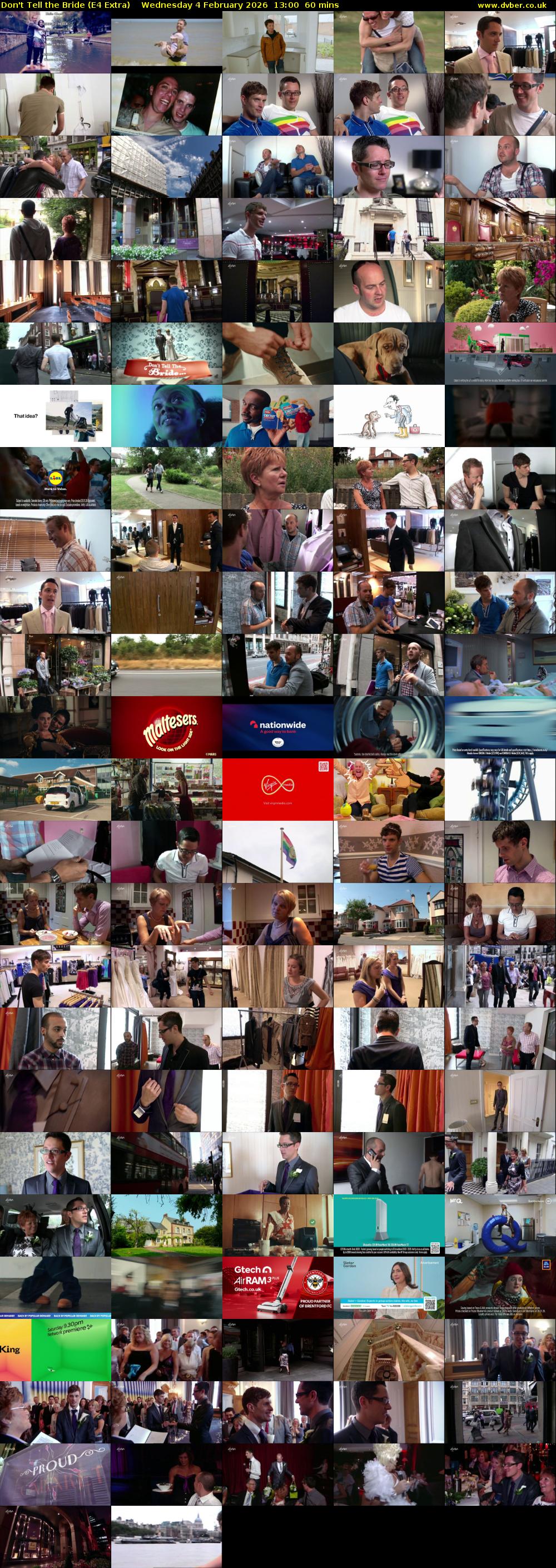 Don't Tell the Bride (E4 Extra) Wednesday 4 February 2026 13:00 - 14:00