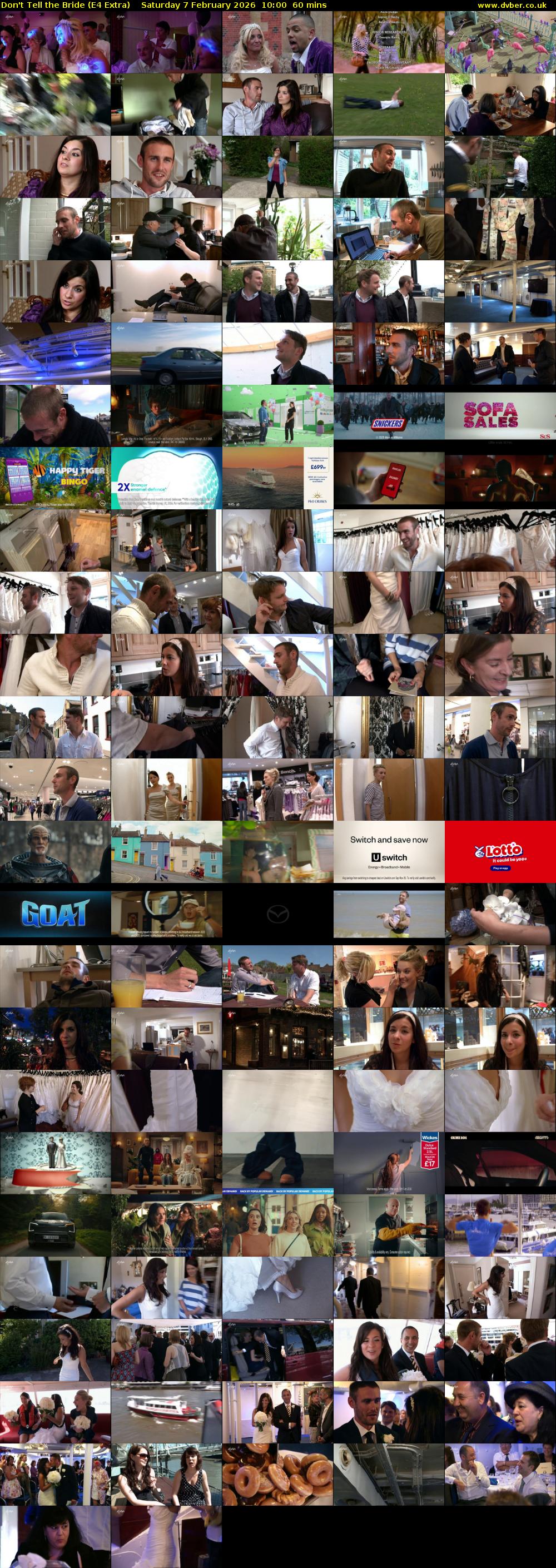 Don't Tell the Bride (E4 Extra) Saturday 7 February 2026 10:00 - 11:00