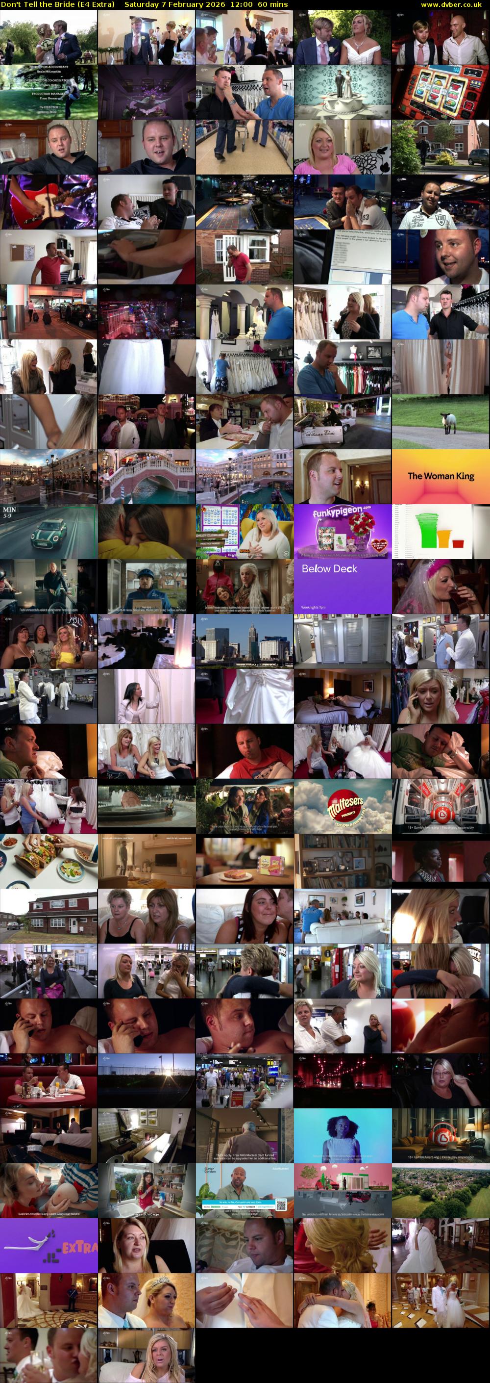 Don't Tell the Bride (E4 Extra) Saturday 7 February 2026 12:00 - 13:00