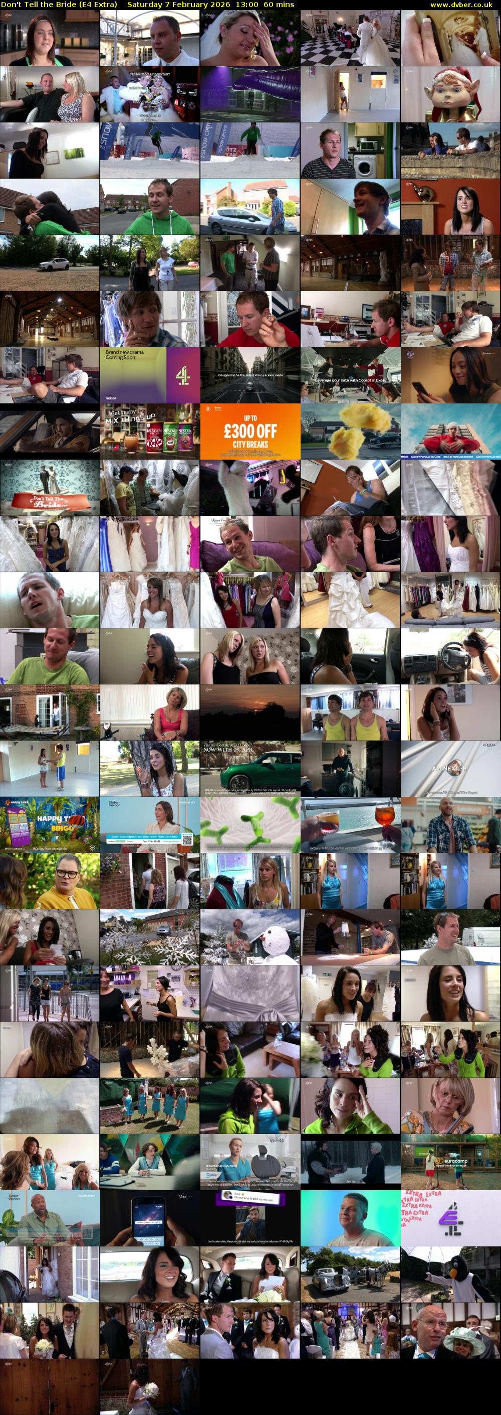 Don't Tell the Bride (E4 Extra) Saturday 7 February 2026 13:00 - 14:00