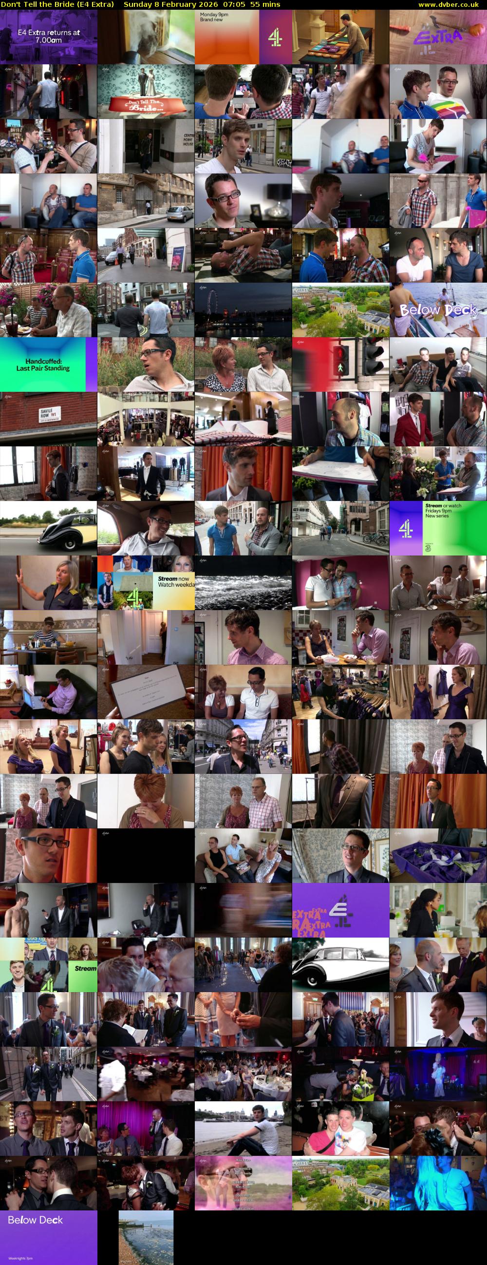 Don't Tell the Bride (E4 Extra) Sunday 8 February 2026 07:05 - 08:00