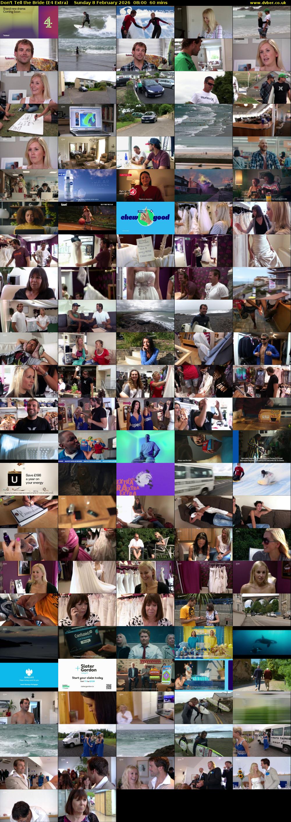 Don't Tell the Bride (E4 Extra) Sunday 8 February 2026 08:00 - 09:00