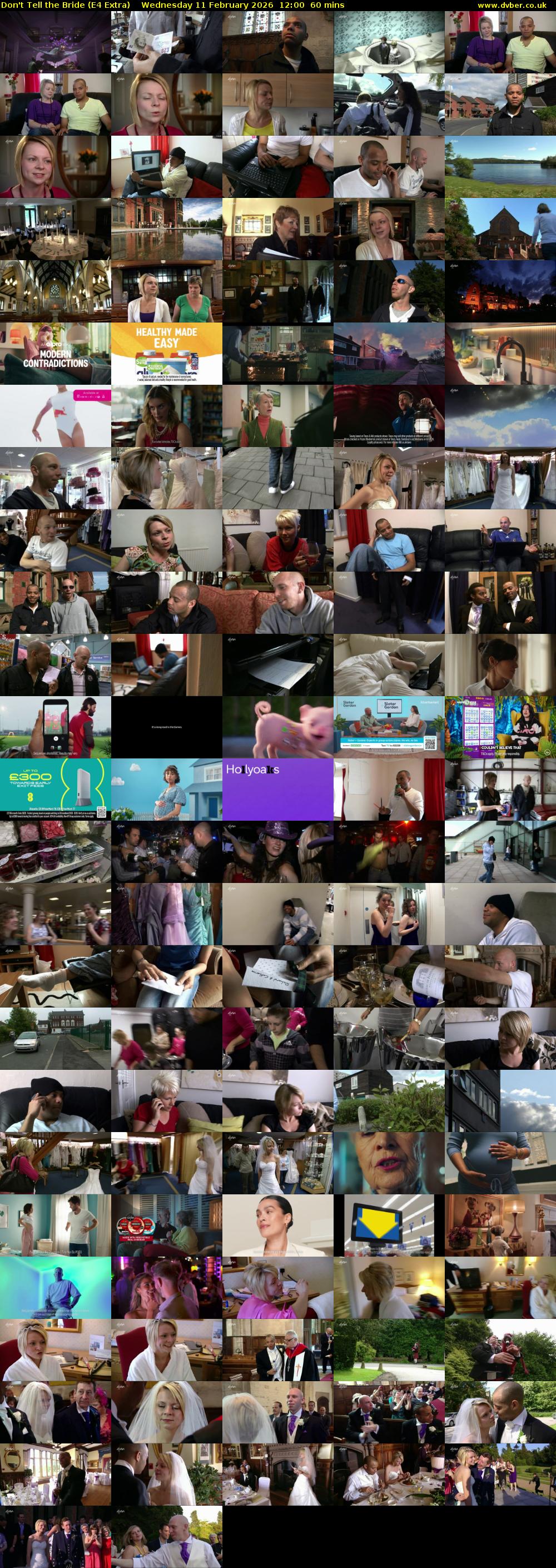 Don't Tell the Bride (E4 Extra) Wednesday 11 February 2026 12:00 - 13:00