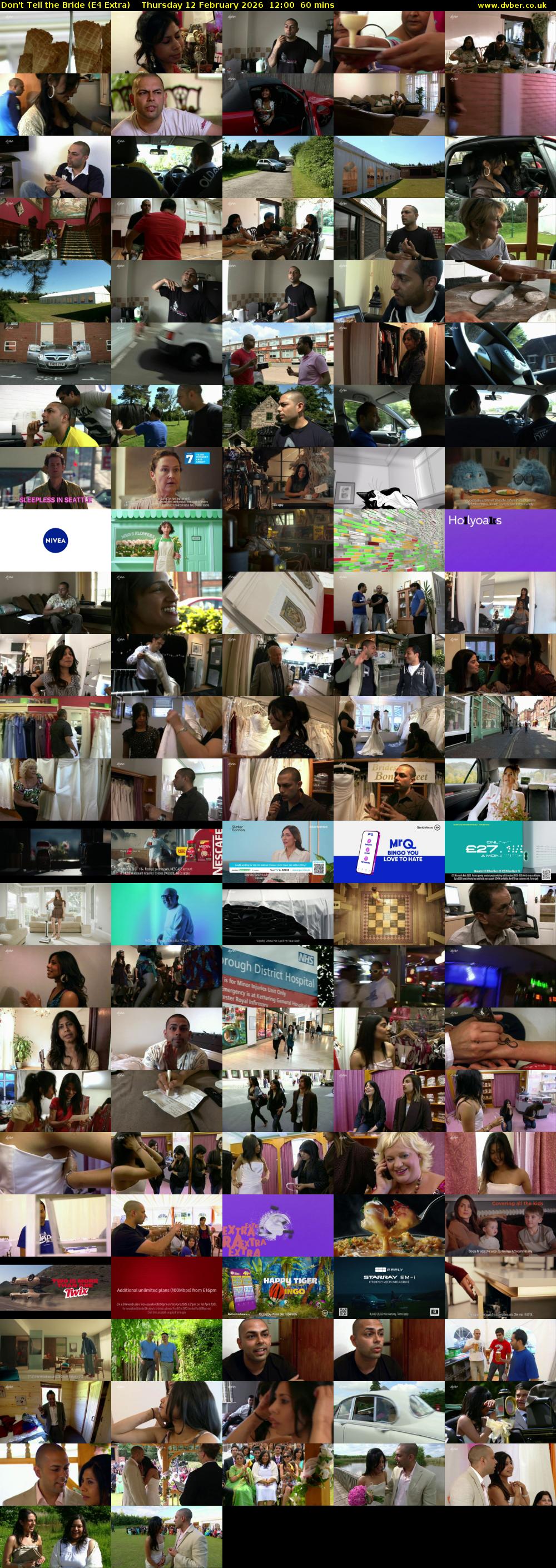 Don't Tell the Bride (E4 Extra) Thursday 12 February 2026 12:00 - 13:00