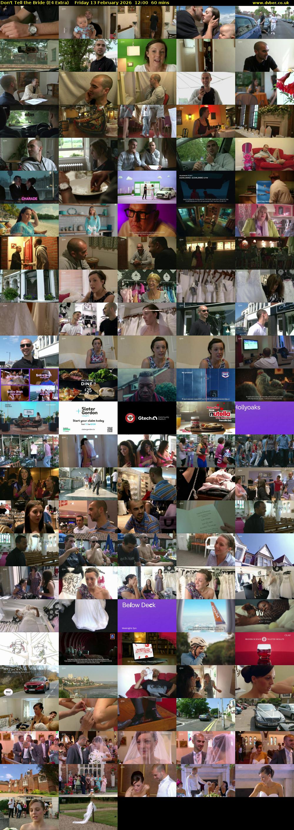 Don't Tell the Bride (E4 Extra) Friday 13 February 2026 12:00 - 13:00