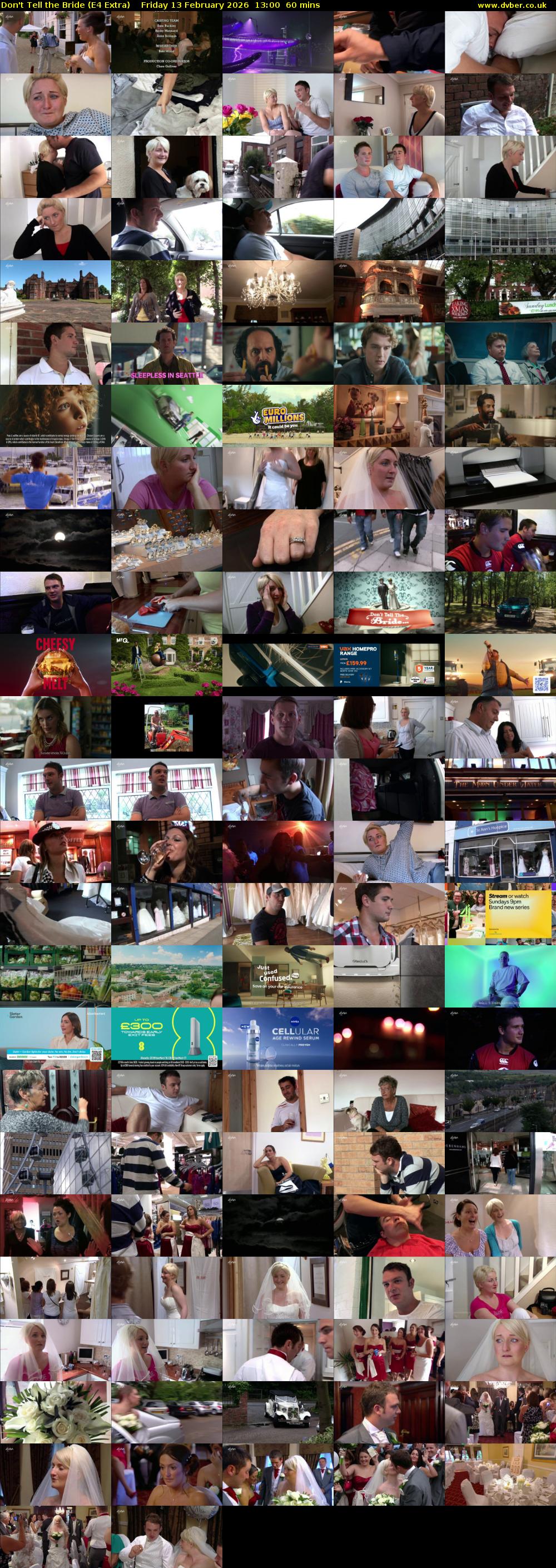 Don't Tell the Bride (E4 Extra) Friday 13 February 2026 13:00 - 14:00