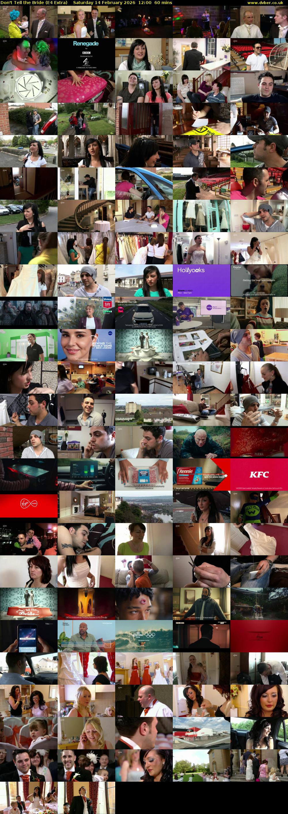 Don't Tell the Bride (E4 Extra) Saturday 14 February 2026 12:00 - 13:00