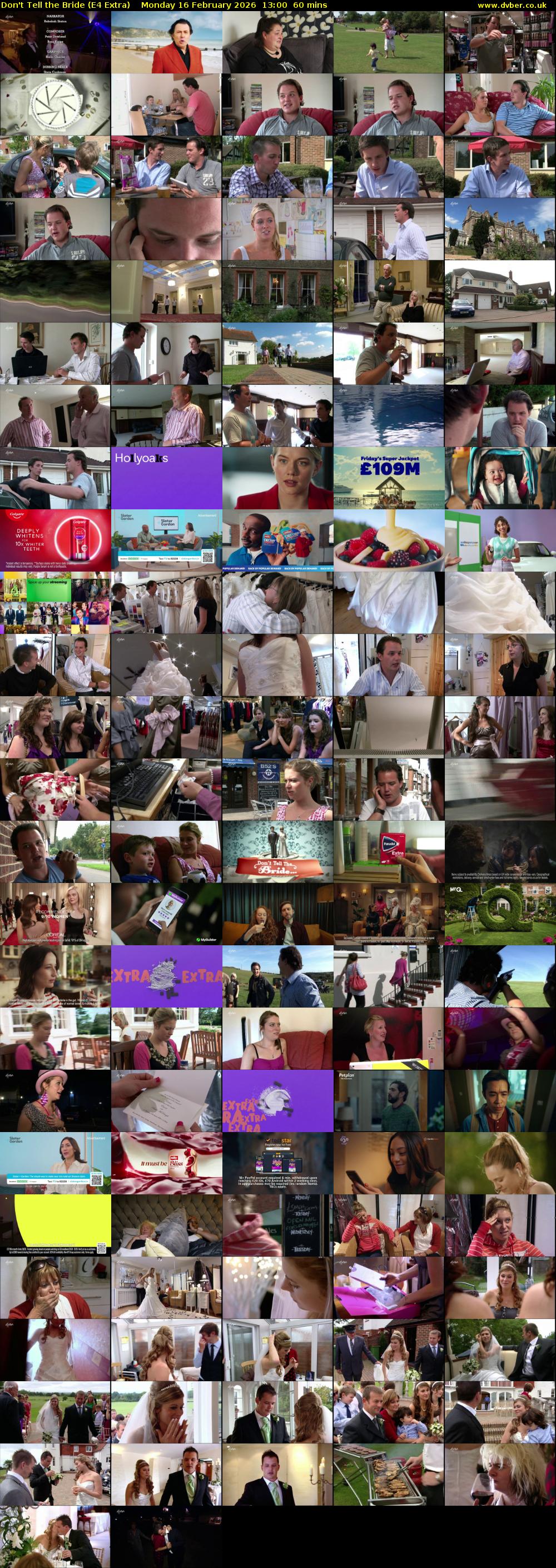 Don't Tell the Bride (E4 Extra) Monday 16 February 2026 13:00 - 14:00