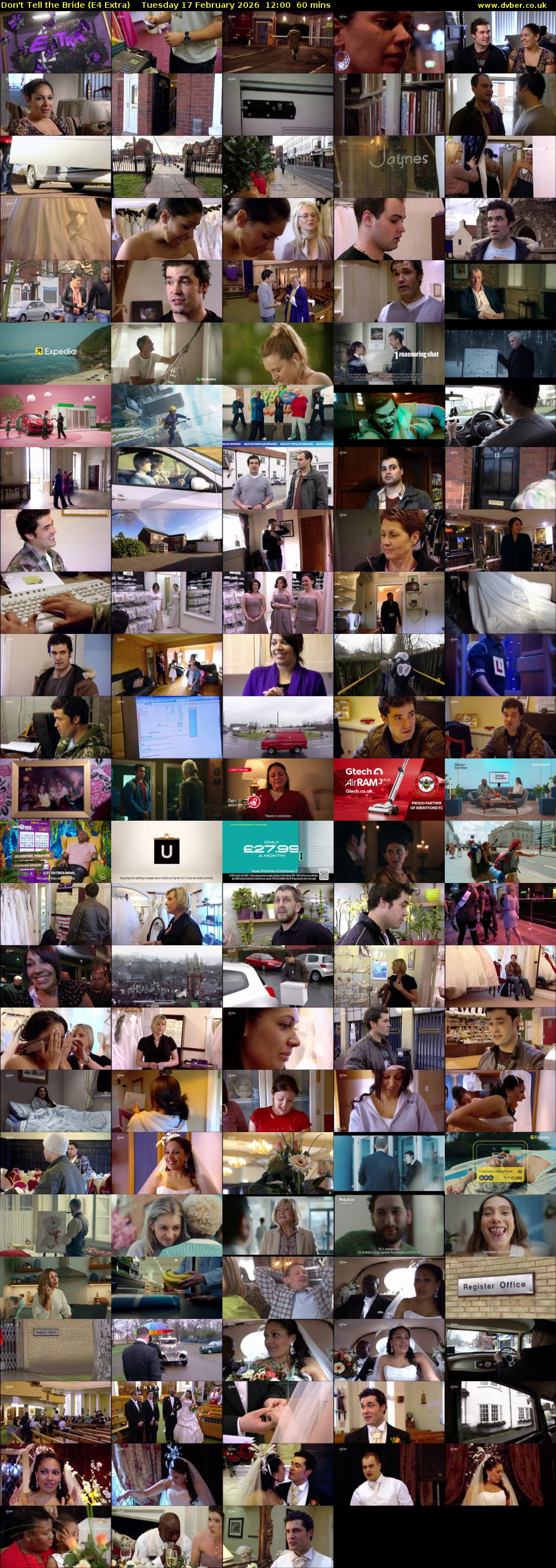 Don't Tell the Bride (E4 Extra) Tuesday 17 February 2026 12:00 - 13:00
