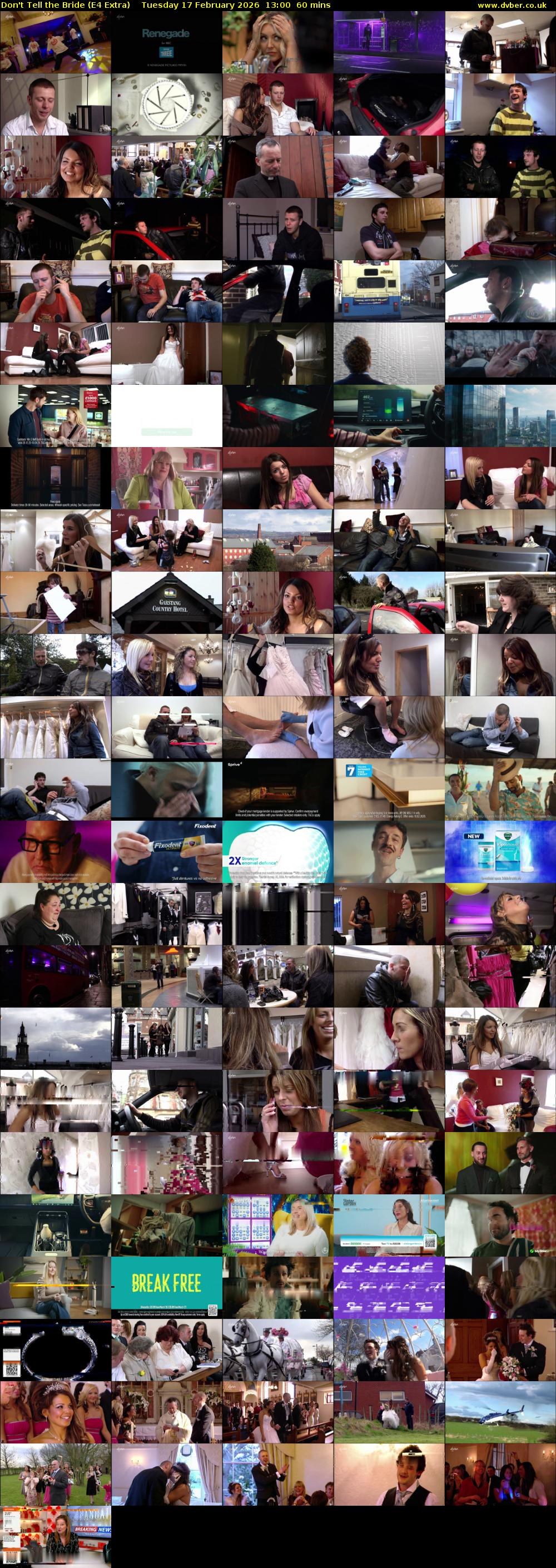 Don't Tell the Bride (E4 Extra) Tuesday 17 February 2026 13:00 - 14:00