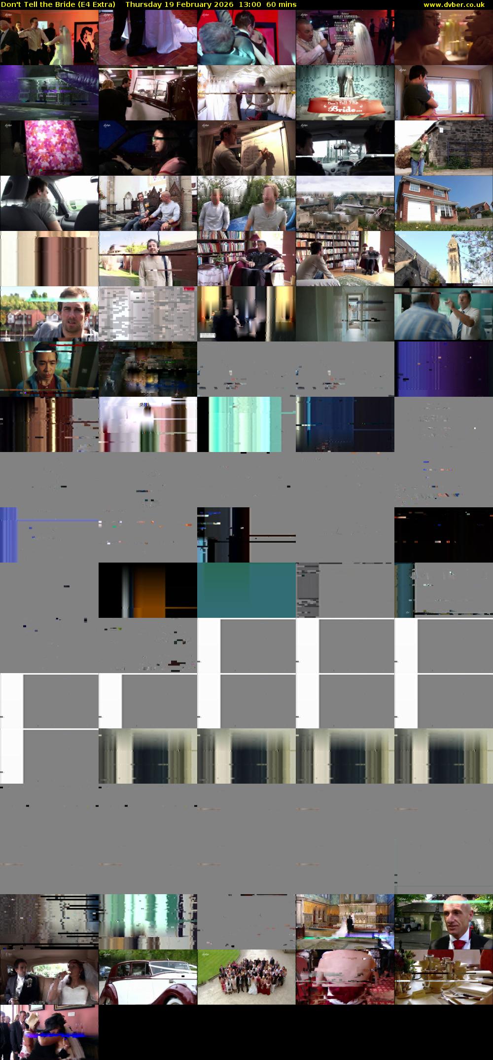 Don't Tell the Bride (E4 Extra) Thursday 19 February 2026 13:00 - 14:00